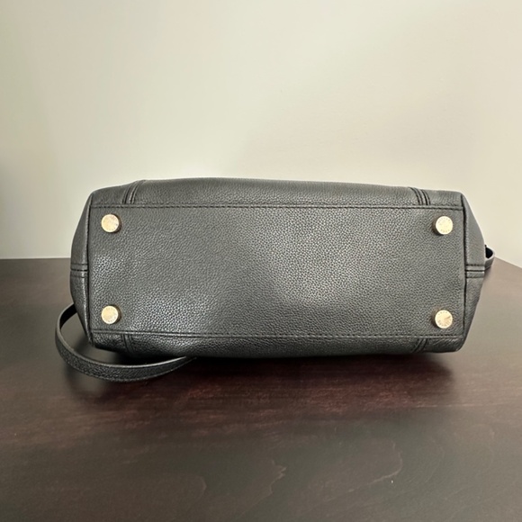 Michael Kors Sierra Large Satchel Tote Pebbled Leather Black - Picture 7 of 10